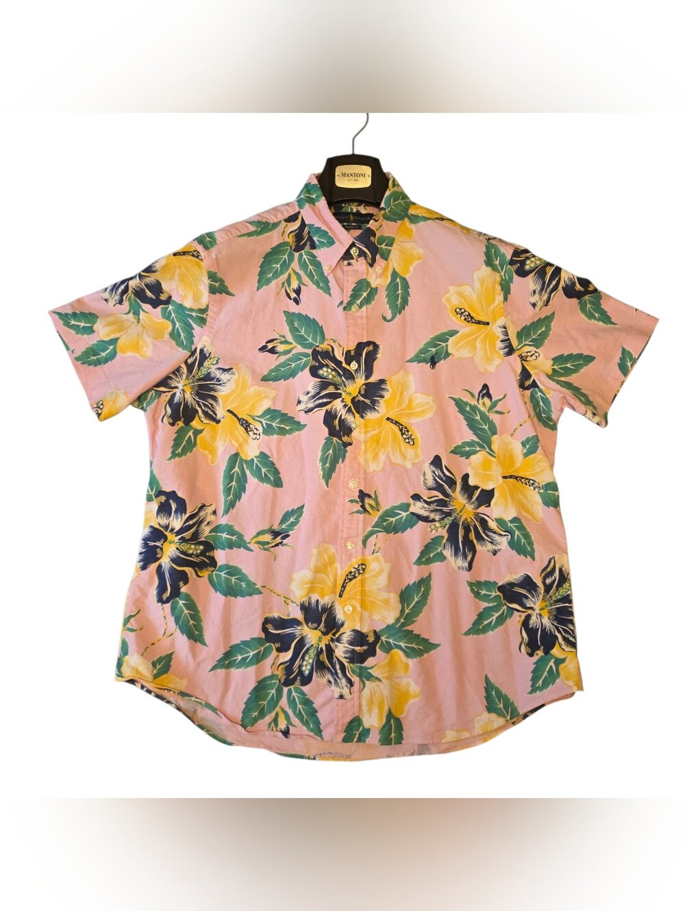 Ralph Lauren Pink Floral Short-Sleeve Button-Down Shirt